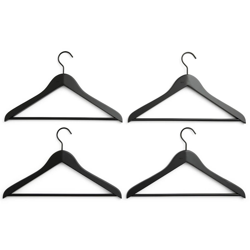 Smooth Kleiderbügel Slim Mit Hosenstange 4-er Set