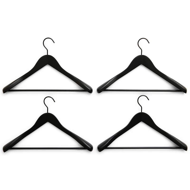 Smooth Kleiderbügel Wide mit Hosenstange 4-er Set