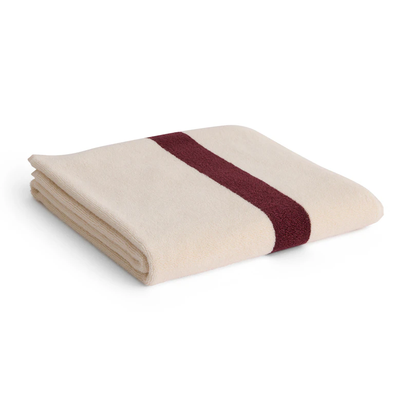 Stripe Towel 70x140 cm, Burgundy