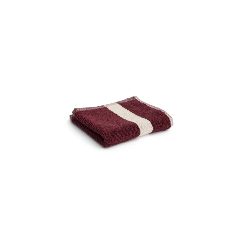 Stripe Washcloth 30x30 cm, Burgundy