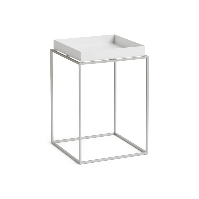 Tabletttisch 30x30 cm, Weiß