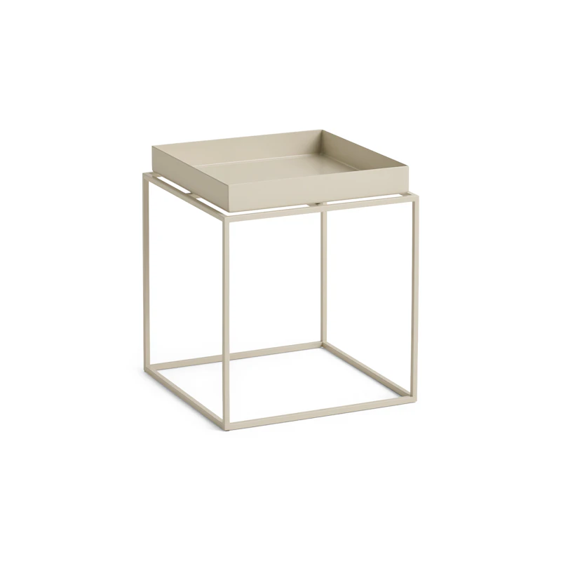 Tabletttisch 30x30 cm, Warmes Beige