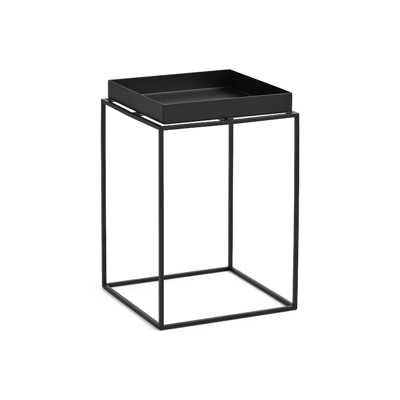 Tabletttisch 40x40 cm, Schwarz