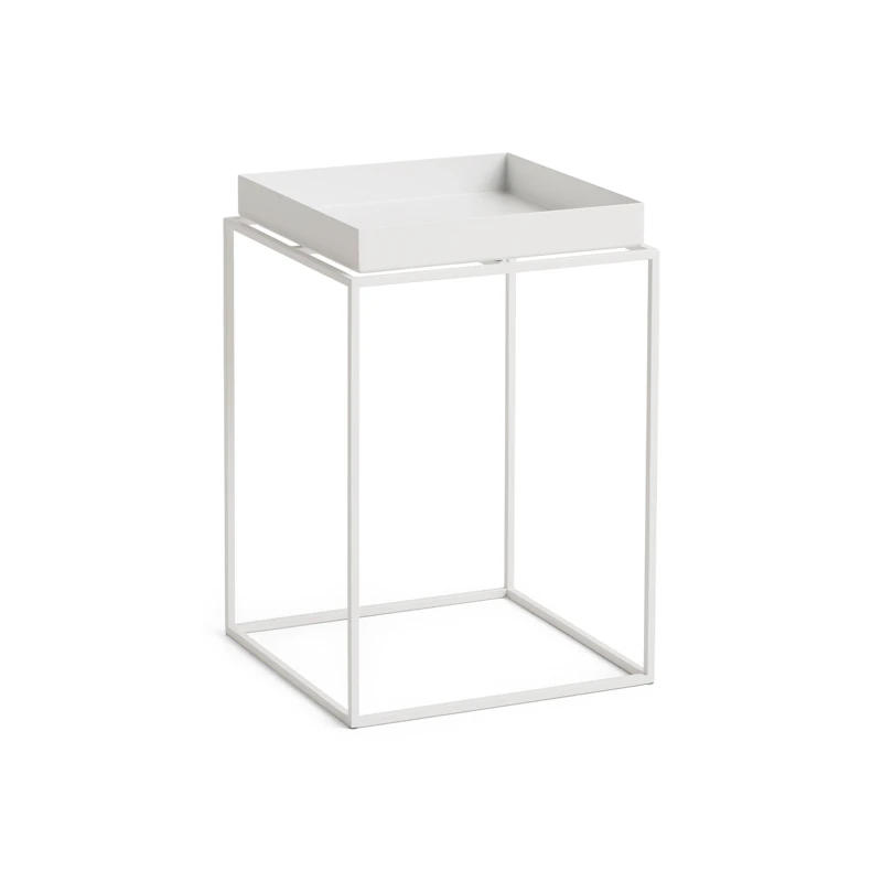 Tabletttisch 40x40 cm, Weiß