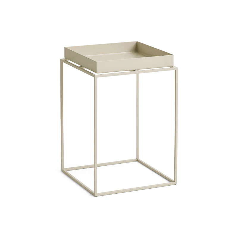 Tabletttisch 40x40 cm, Warmes Beige