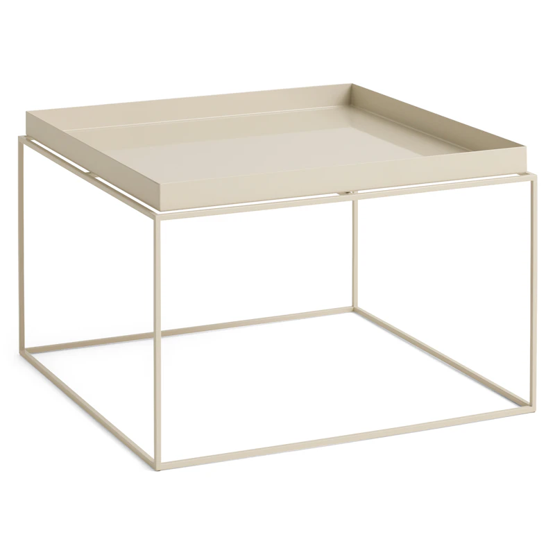 Tabletttisch 60x60 cm, Warmes Beige