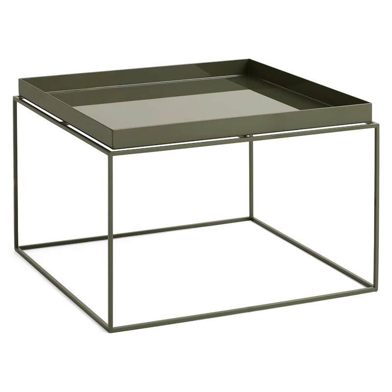 Tabletttisch 60x60 cm, Olivgrün