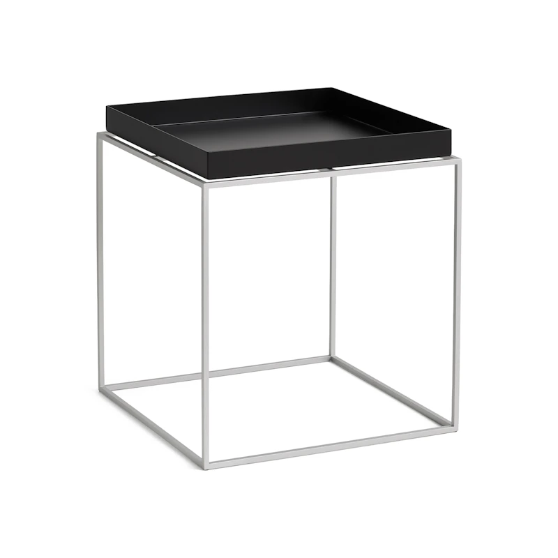 Tabletttisch Silikon 40x40 cm, Schwarz