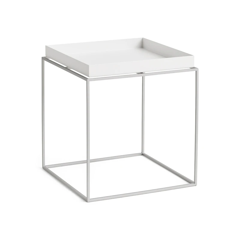 Tabletttisch Silikon 40x40 cm, Weiß