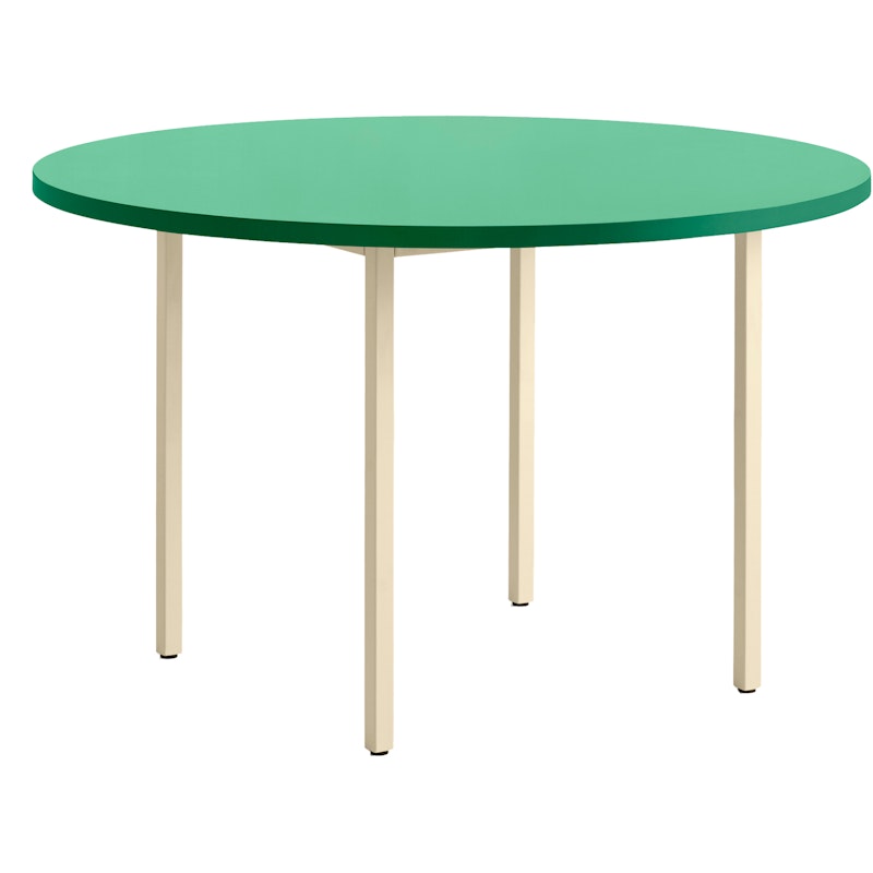 Two-Colour Tisch Ø120cm, Elfenbein / Green Mint