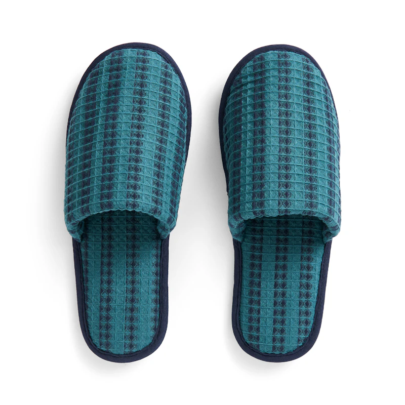 Waffle Pantoffel, Petrolblau