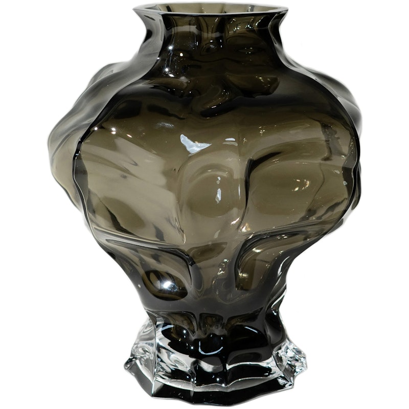 Ammonit Vase 30 cm, Rauchfarben