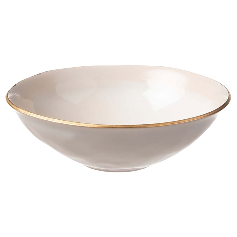 Nosse Ceramics Edge Schüssel Ivory Gold, 25 cm