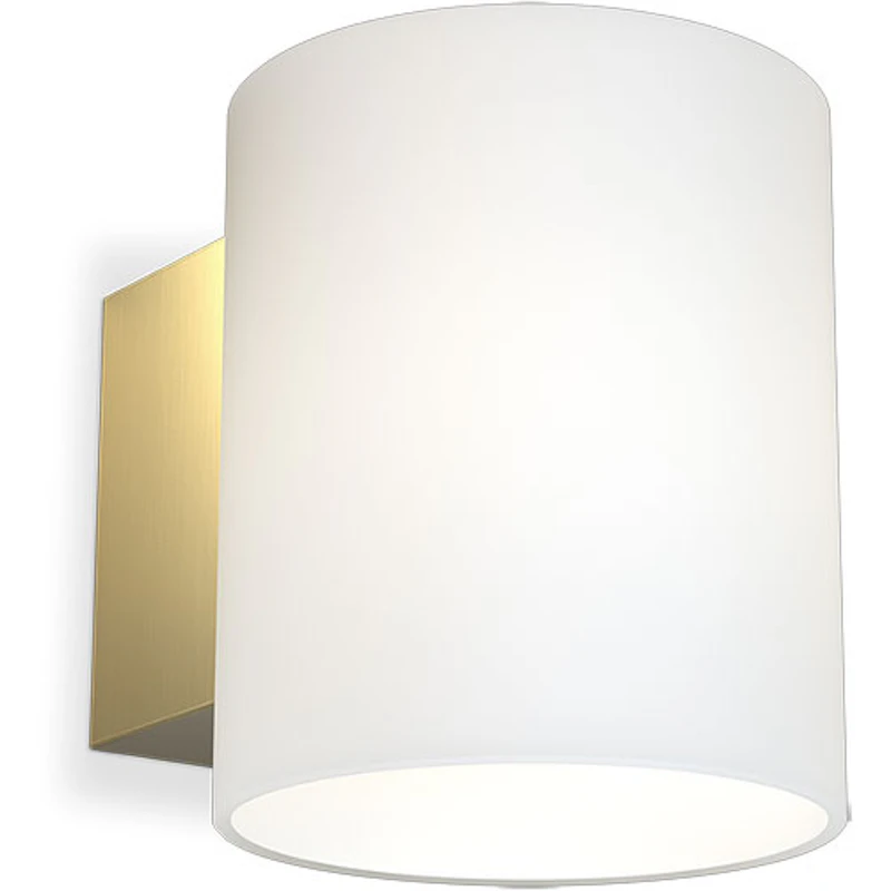 Evoke Wandleuchte 120 mm, Satin Messing / Opalglas