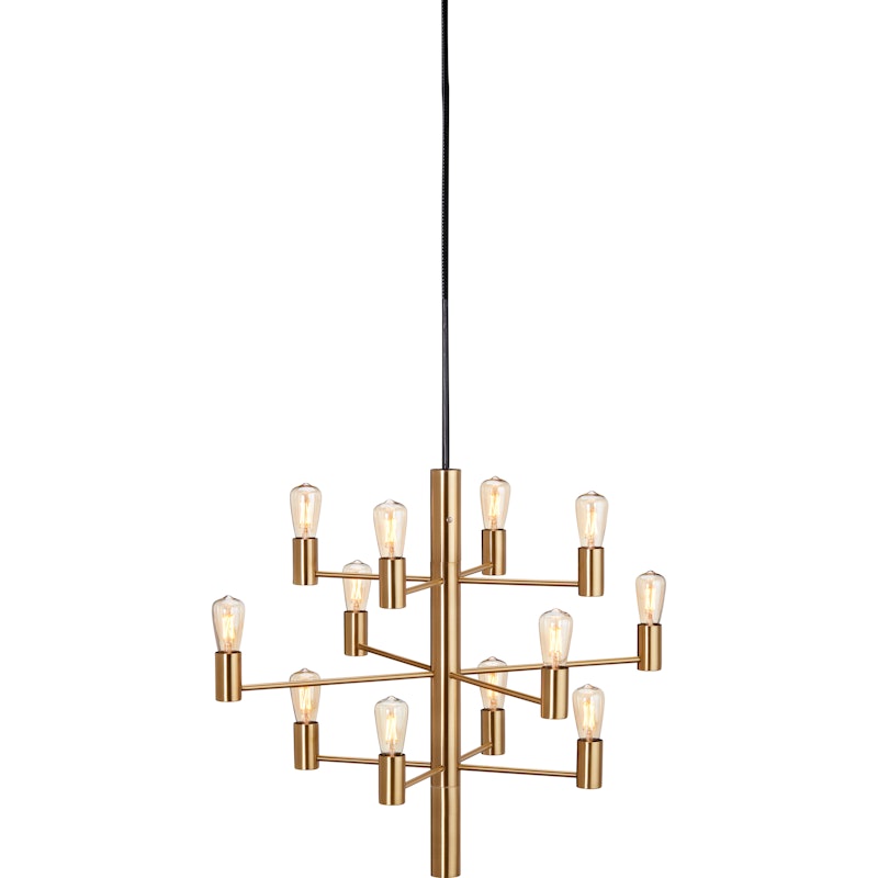 Manola 12 Kronleuchter Dimmbar LED, Satin Brass