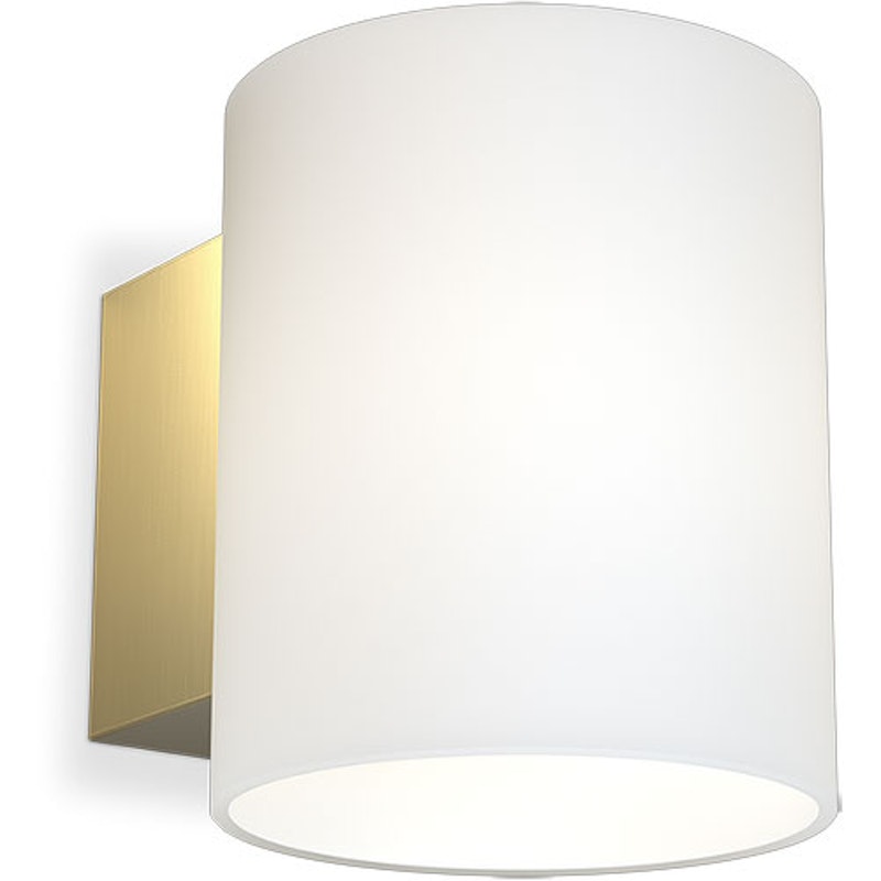 Evoke Wandleuchte 120 mm, Satin Messing / Opalglas