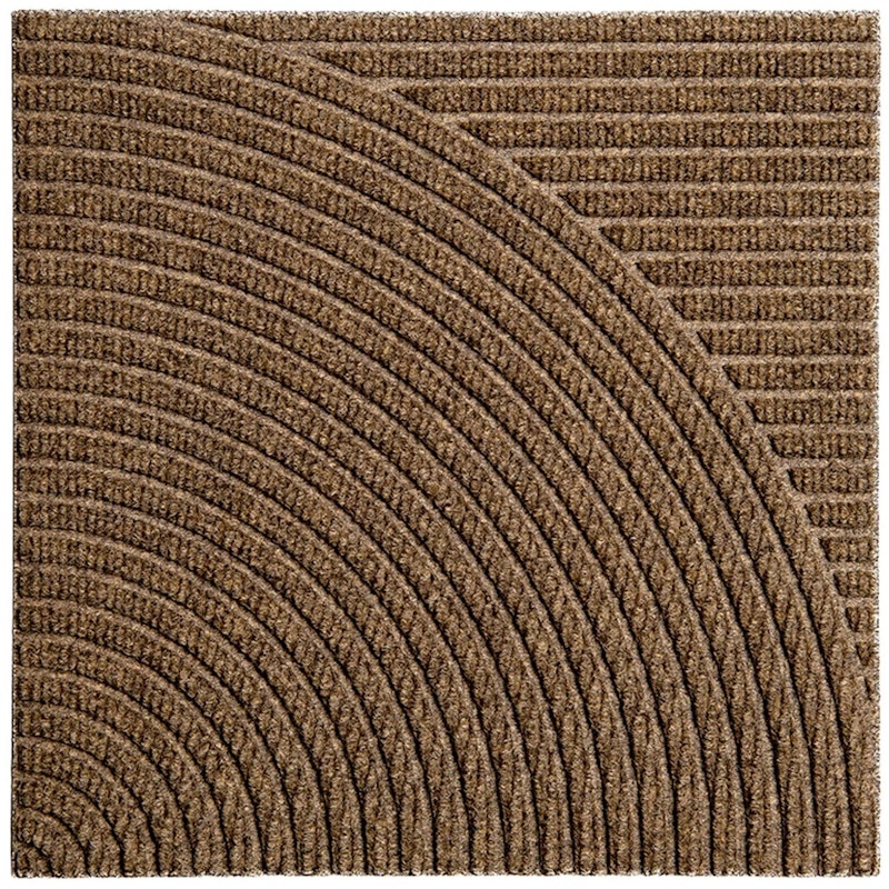 Zen Fußabtreter 45x45 cm Horizontal & Circular, Beige