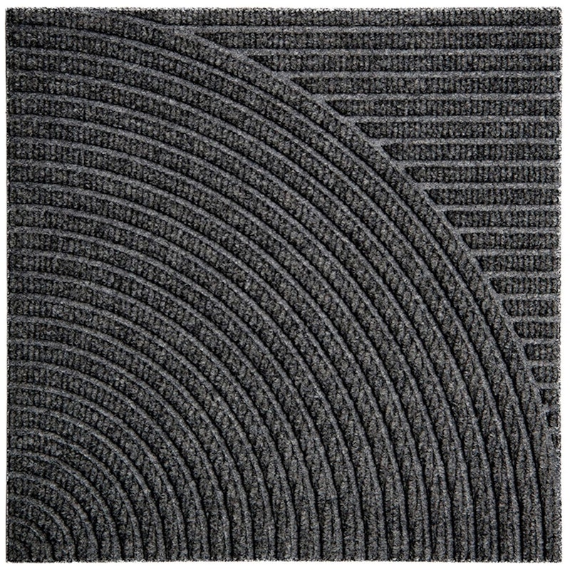 Zen Fußabtreter 45x45 cm Horizontal & Circular, Grey