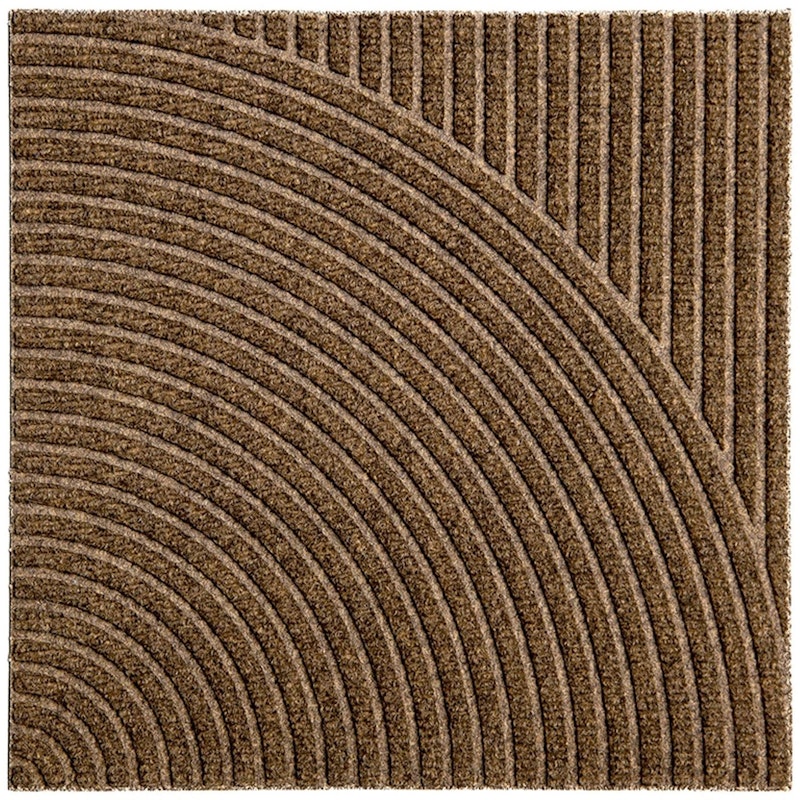 Zen Fußabtreter 45x45 cm Vertical & Circular, Beige