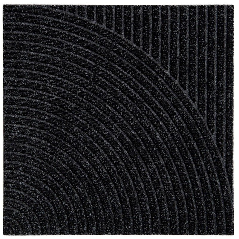 Zen Fußabtreter 45x45 cm Vertical & Circular, Black