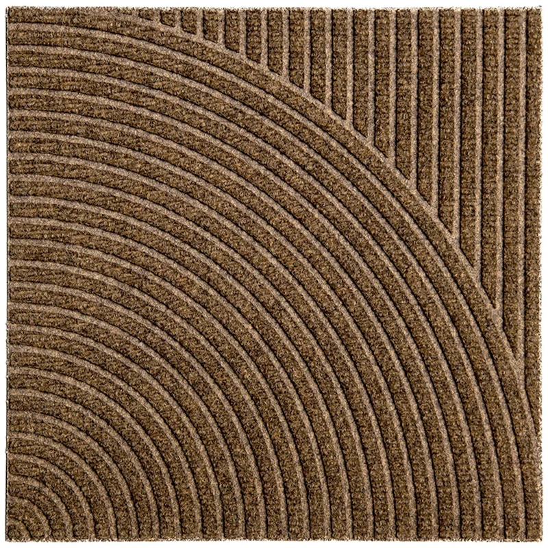 Zen Fußabtreter 45x45 cm Vertical & Circular, Beige