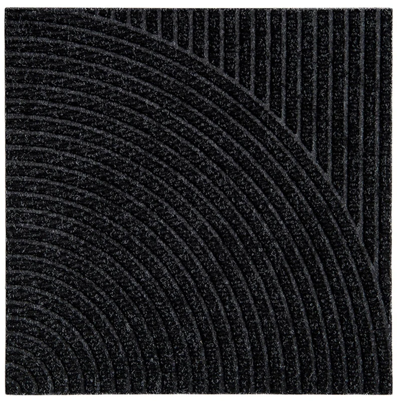Zen Fußabtreter 45x45 cm Vertical & Circular, Black
