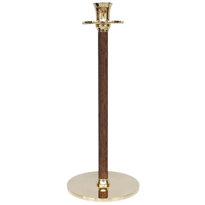 Alto Basso Kerzenhalter 30 cm, Walnut/Messing