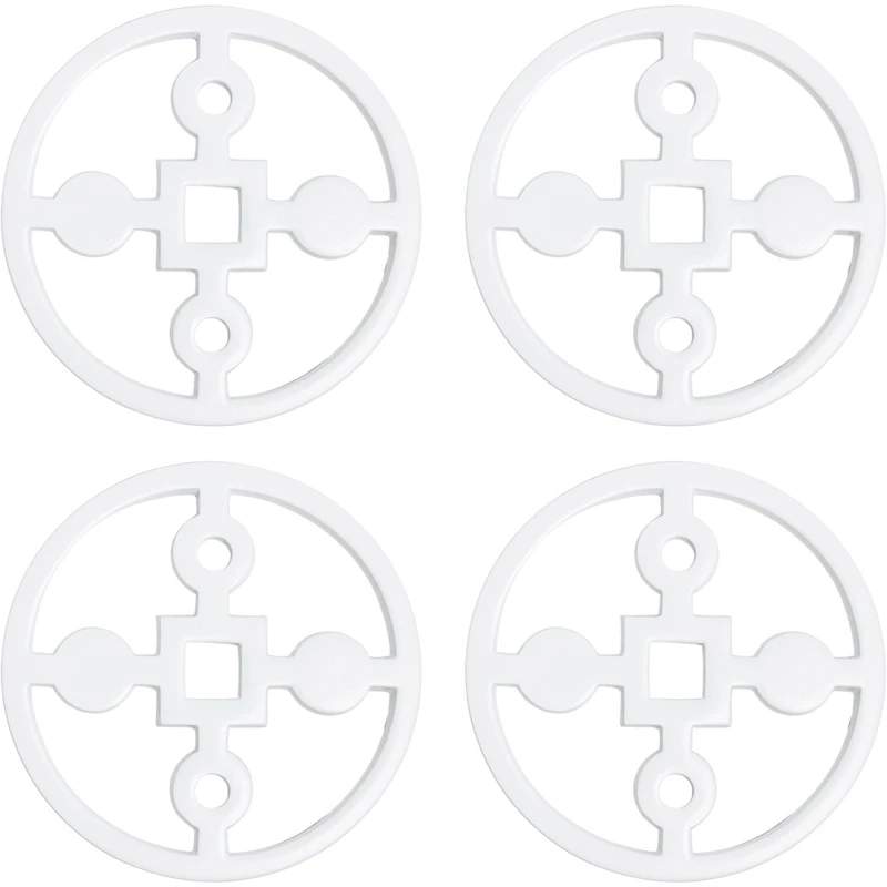 Anima Gemella Glasuntersetzer Ø10 cm 4-er Set, Weiß