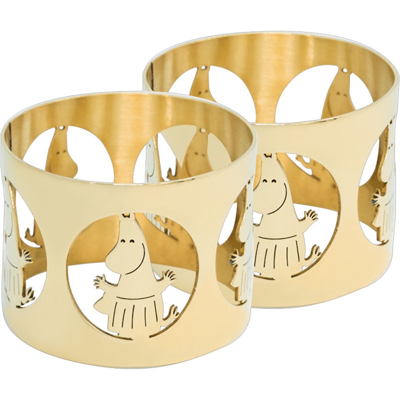 Hilke X Moomin Serviettenring Moominmamma 2-er Set, Messing