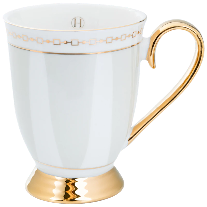 Strisce Tasse Mit Fuß, Greige