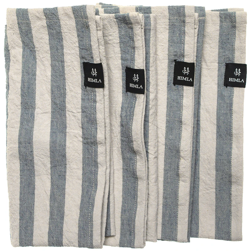 Riviera Serviette 45x45 cm 4-er Set, Azure