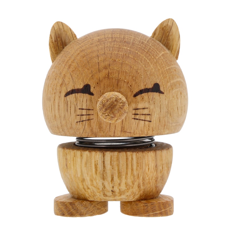 Hoptimist Cat Figur, Eiche