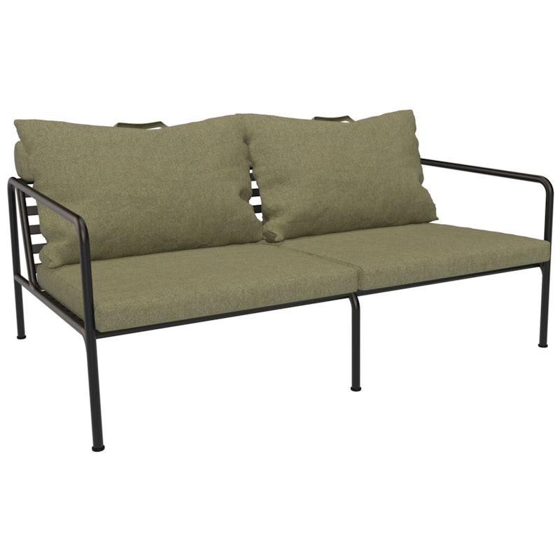 Avon 2-Sitzer-Sofa, Leaf / Schwarz