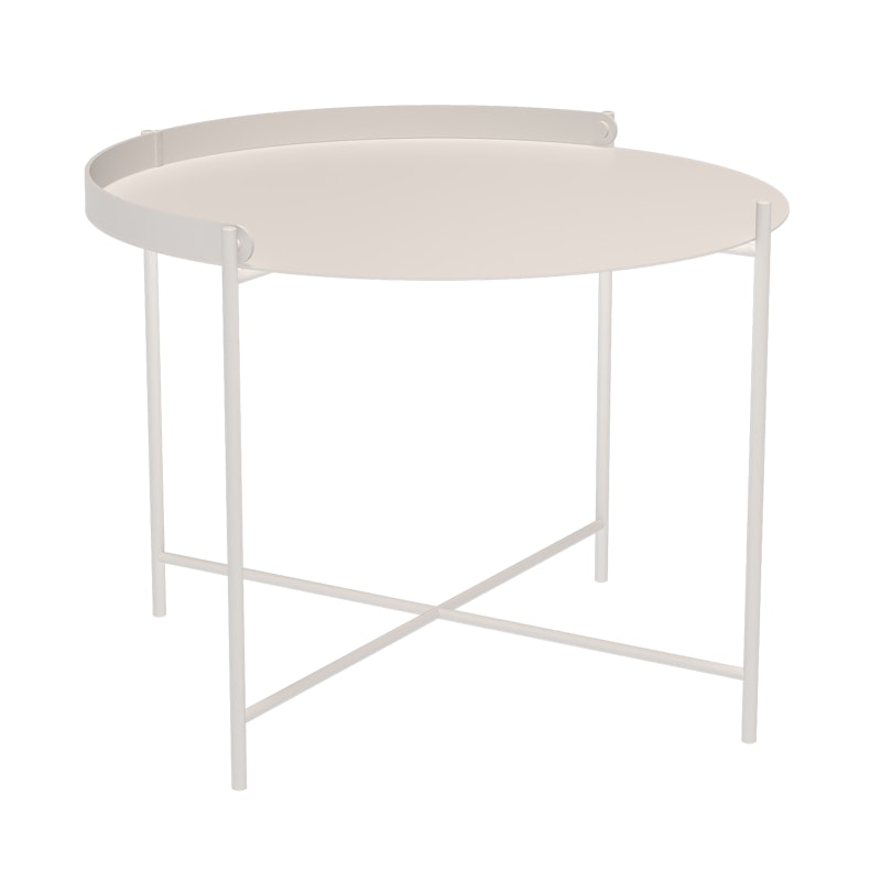 Edge Tabletttisch Ø62 cm, Muted White