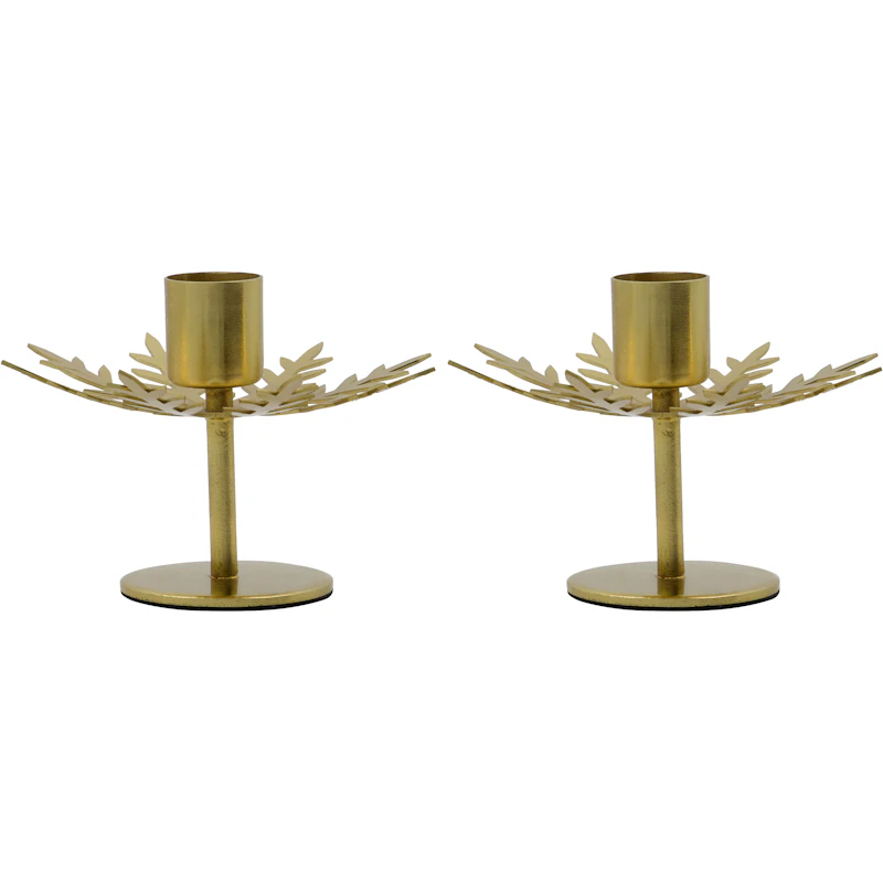 Snowflake Kerzenhalter 2-er Set, Altmessingfarben