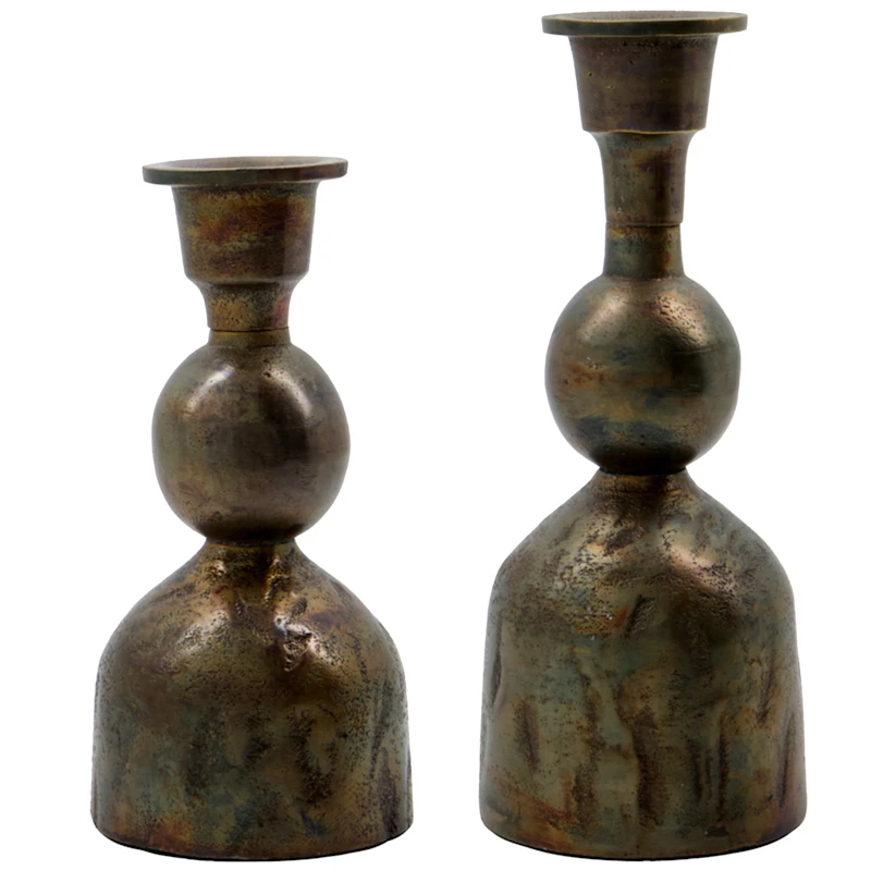 Cast Kerzenhalter Altmessingfarben