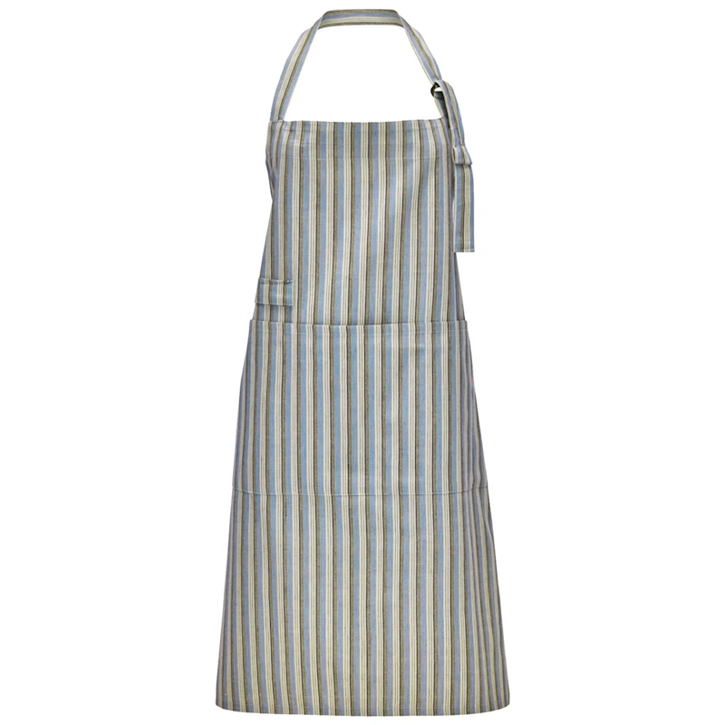 Cook Schürze, Sandfarben/Blau
