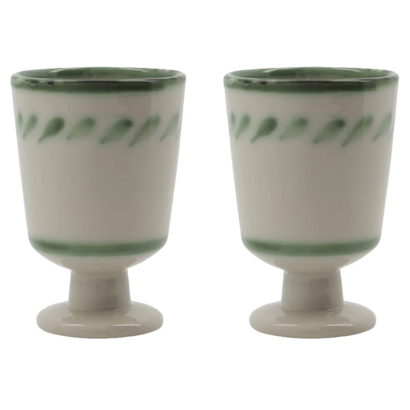 Diva Tasse 2-er Set Mit Fuß, Grün