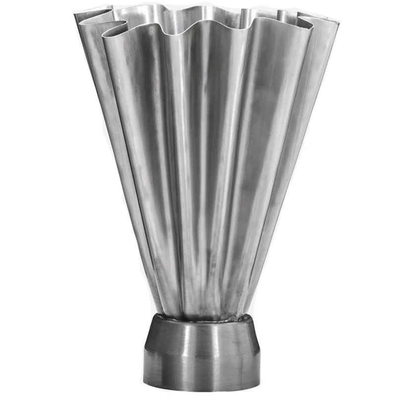 Flood Vase 33 cm, Gebürstetes Silber