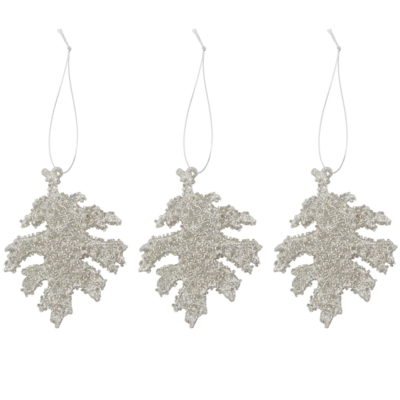 Gliz Weihnachtsschmuck 3-er Set, Silber
