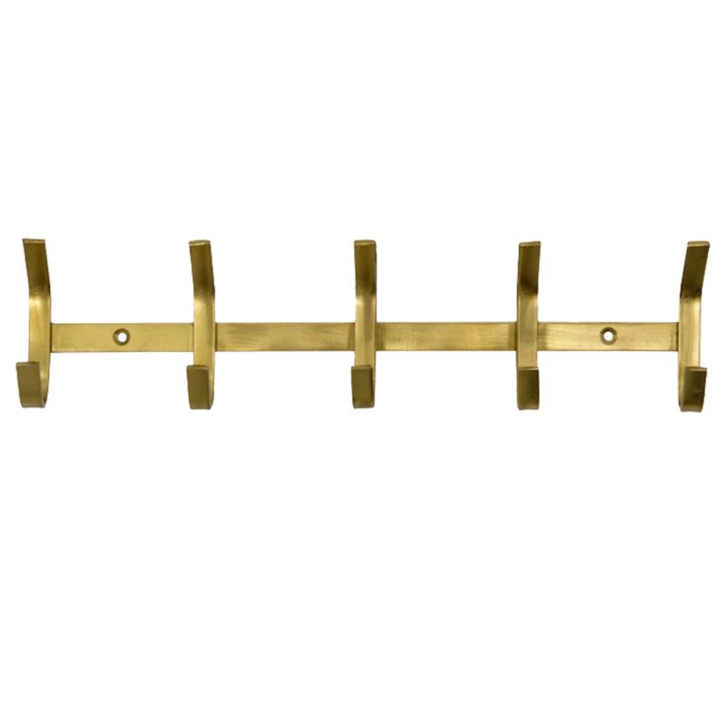 Hank Hakenschiene Mit 5 Haken, Goldfarben