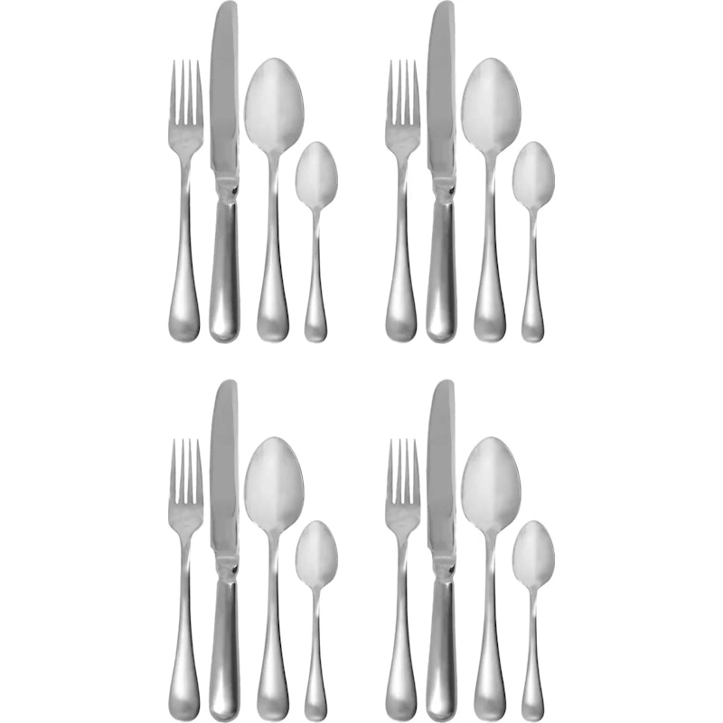 HDBrush Besteck-Set Silver finish 16-er Set