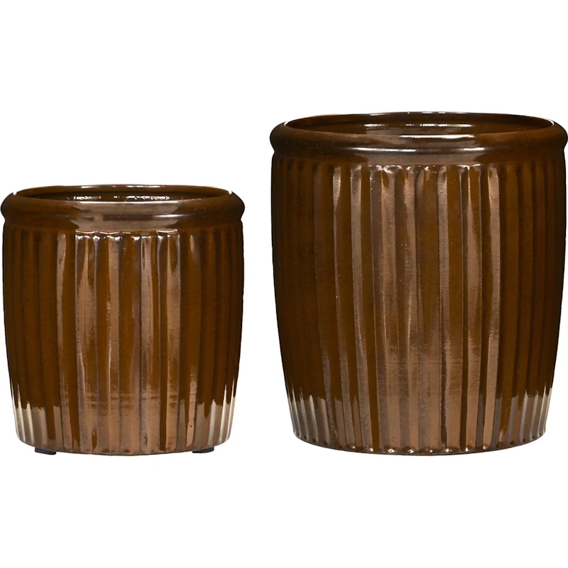 HDGroove Übertopf Braun 2-er Set