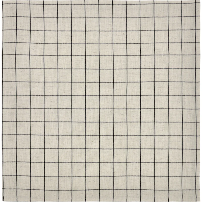 HDJoin Tischdecke 150 cm, Altweiß / Schwarz