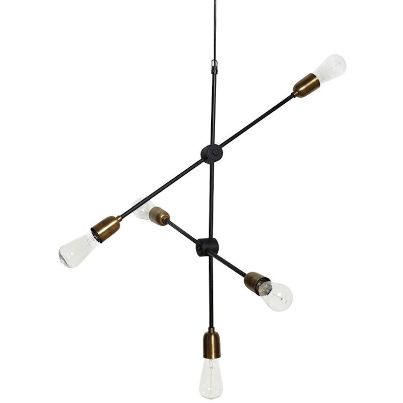 HDMolecular Hängelampe 78 cm, Messing / Schwarz