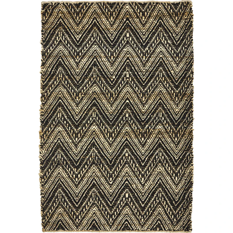 HDMonta Teppich 83x130 cm, Schwarz / Natur
