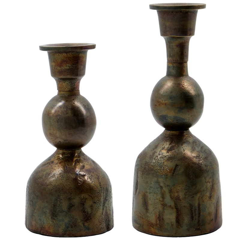 Cast Kerzenhalter Altmessingfarben