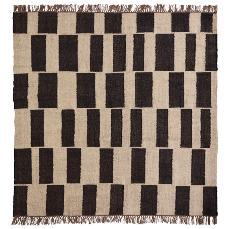 Graph Teppich 180x180 cm Schwarz/Natur