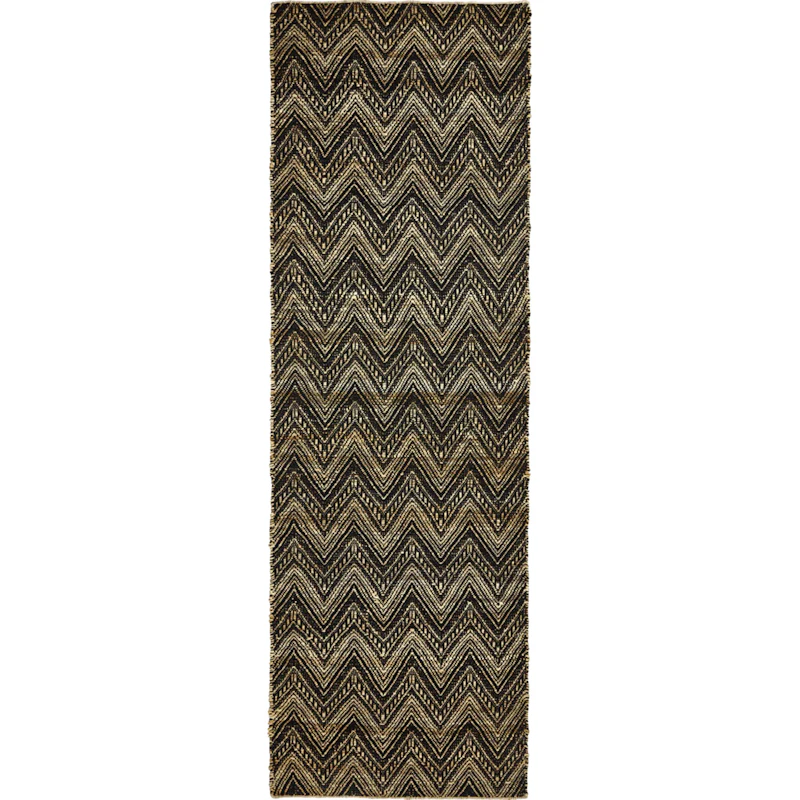 Monta Teppich 83x260 cm, Natur/Schwarz