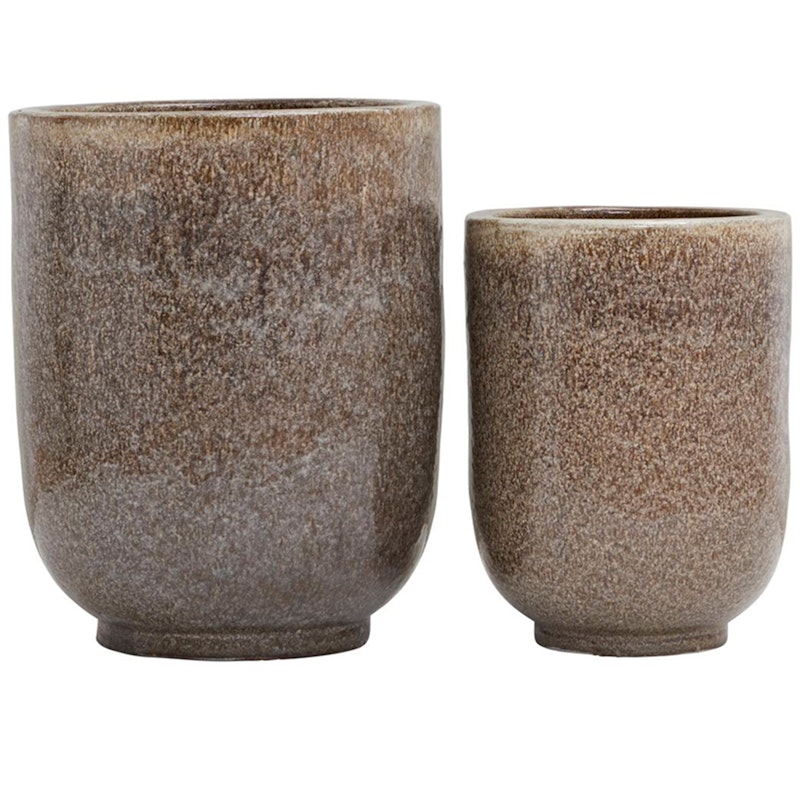 Pho Übertöpfe 2-er Set, Nougat